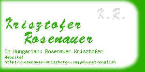 krisztofer rosenauer business card